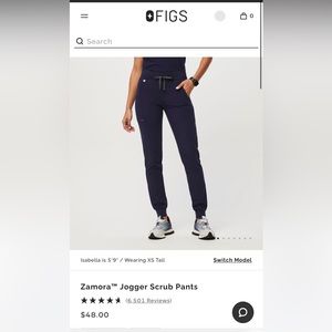 Figs navy size xs tall Zamora jogger scrub pants. Brand new with tags